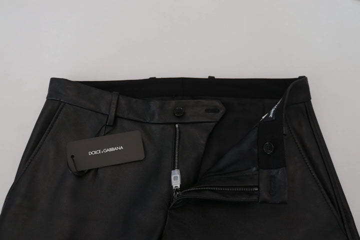 Dolce &amp; Gabbana Sample Sale Dolce &amp; Gabbana Black Shiny Stretch Skinny Pants - | Designer outlet