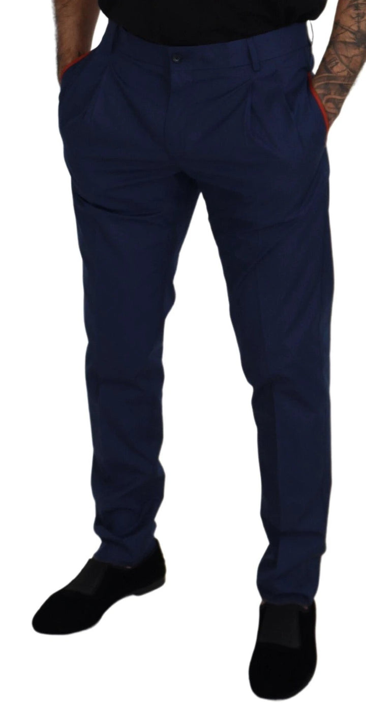 Dolce &amp; Gabbana Sample Sale Dolce &amp; Gabbana Blue Cotton Chino Formal Pants - | Designer outlet