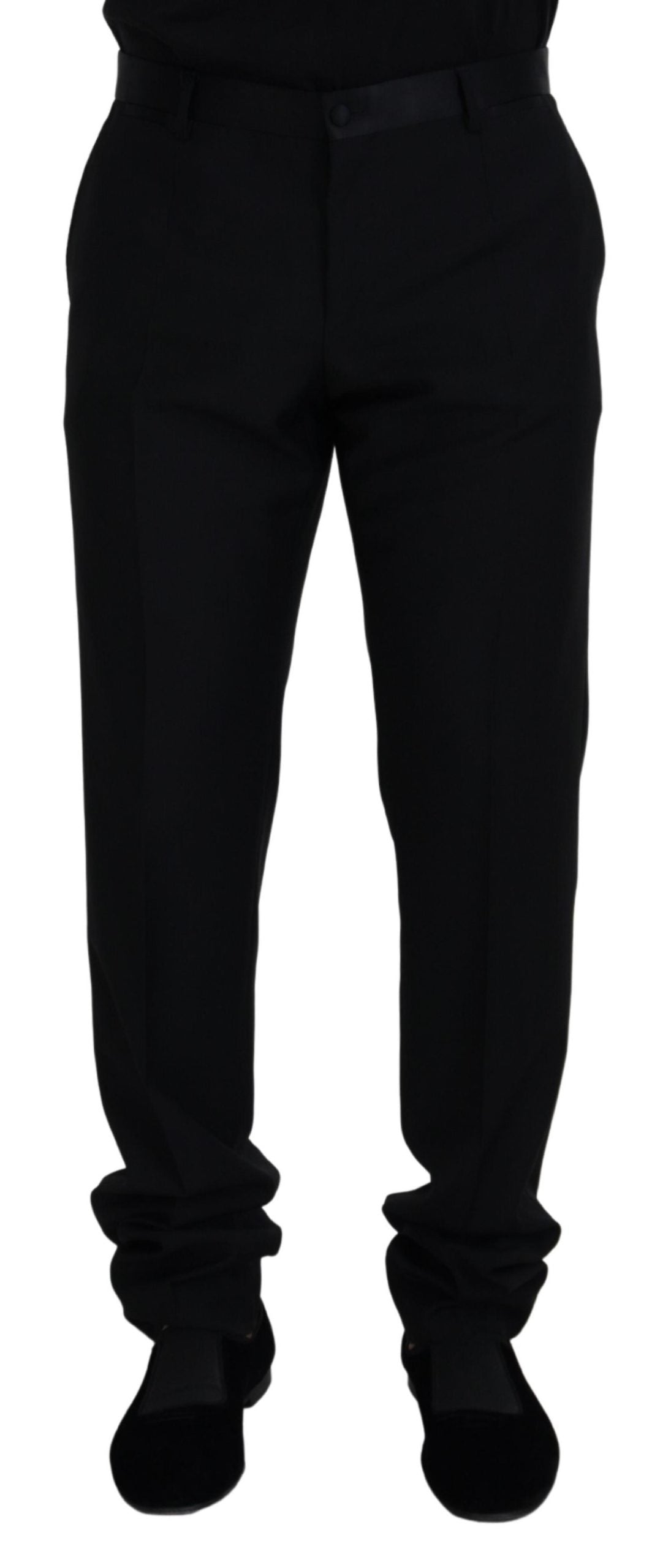 Dolce &amp; Gabbana Sample Sale Dolce &amp; Gabbana Black Wool Chino Formal Pants - | Designer outlet