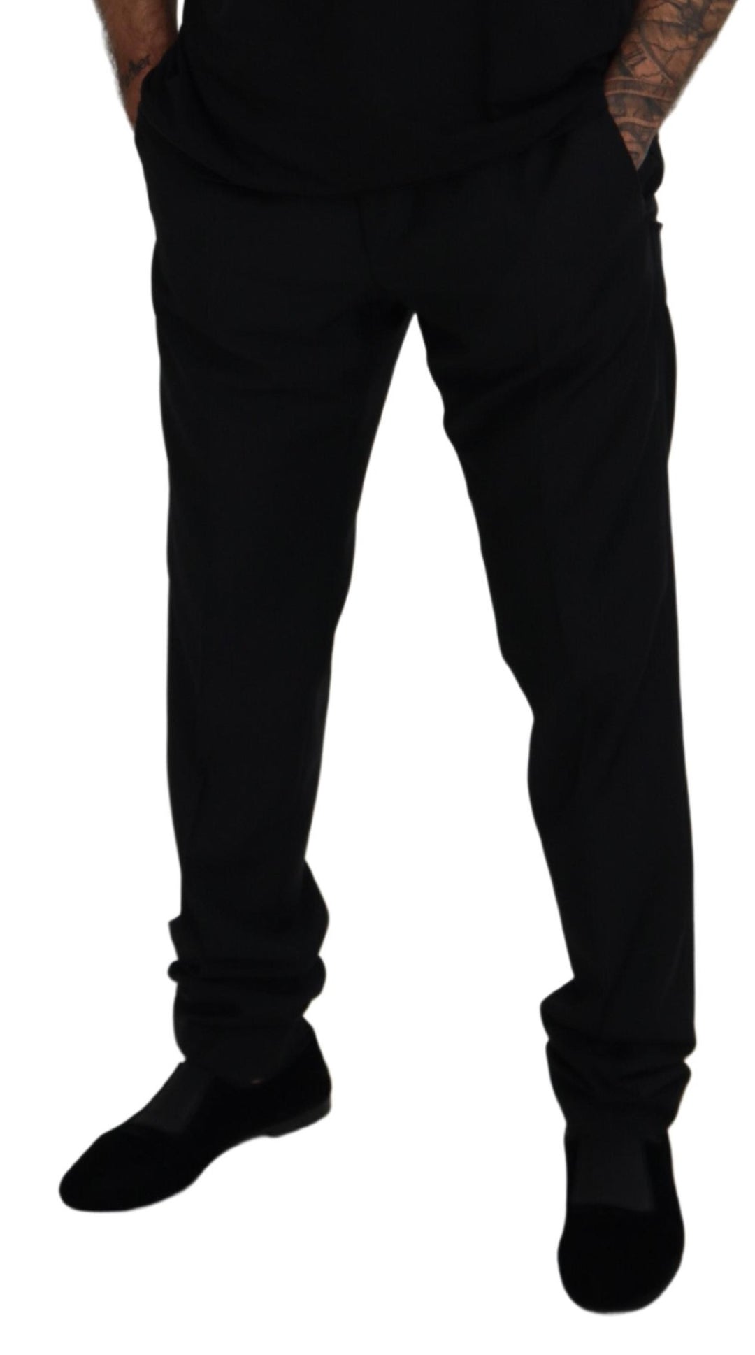 Dolce &amp; Gabbana Sample Sale Dolce &amp; Gabbana Black Wool Chino Formal Pants - | Designer outlet