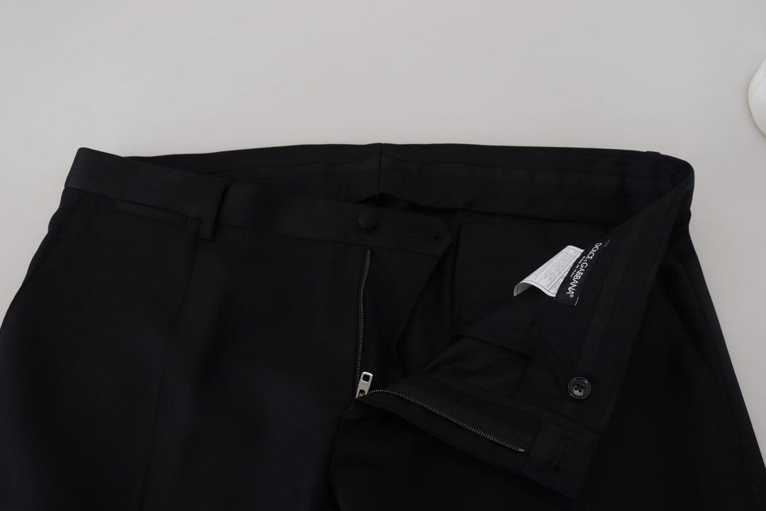 Dolce &amp; Gabbana Sample Sale Dolce &amp; Gabbana Black Wool Chino Formal Pants - | Designer outlet