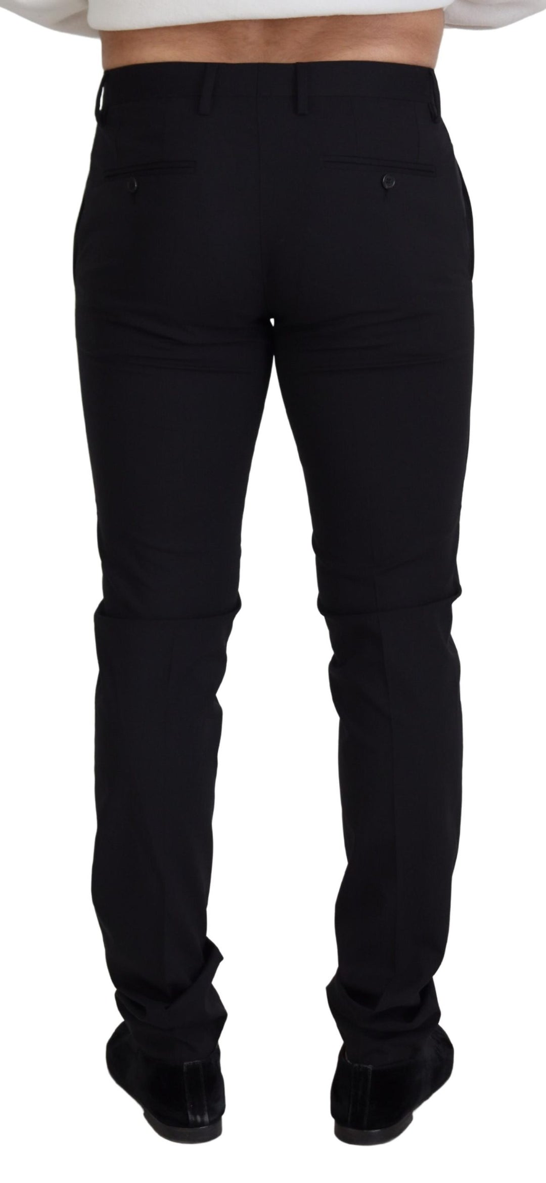 Dolce &amp; Gabbana Sample Sale Dolce &amp; Gabbana Black Wool Chino Formal Pants - | Designer outlet