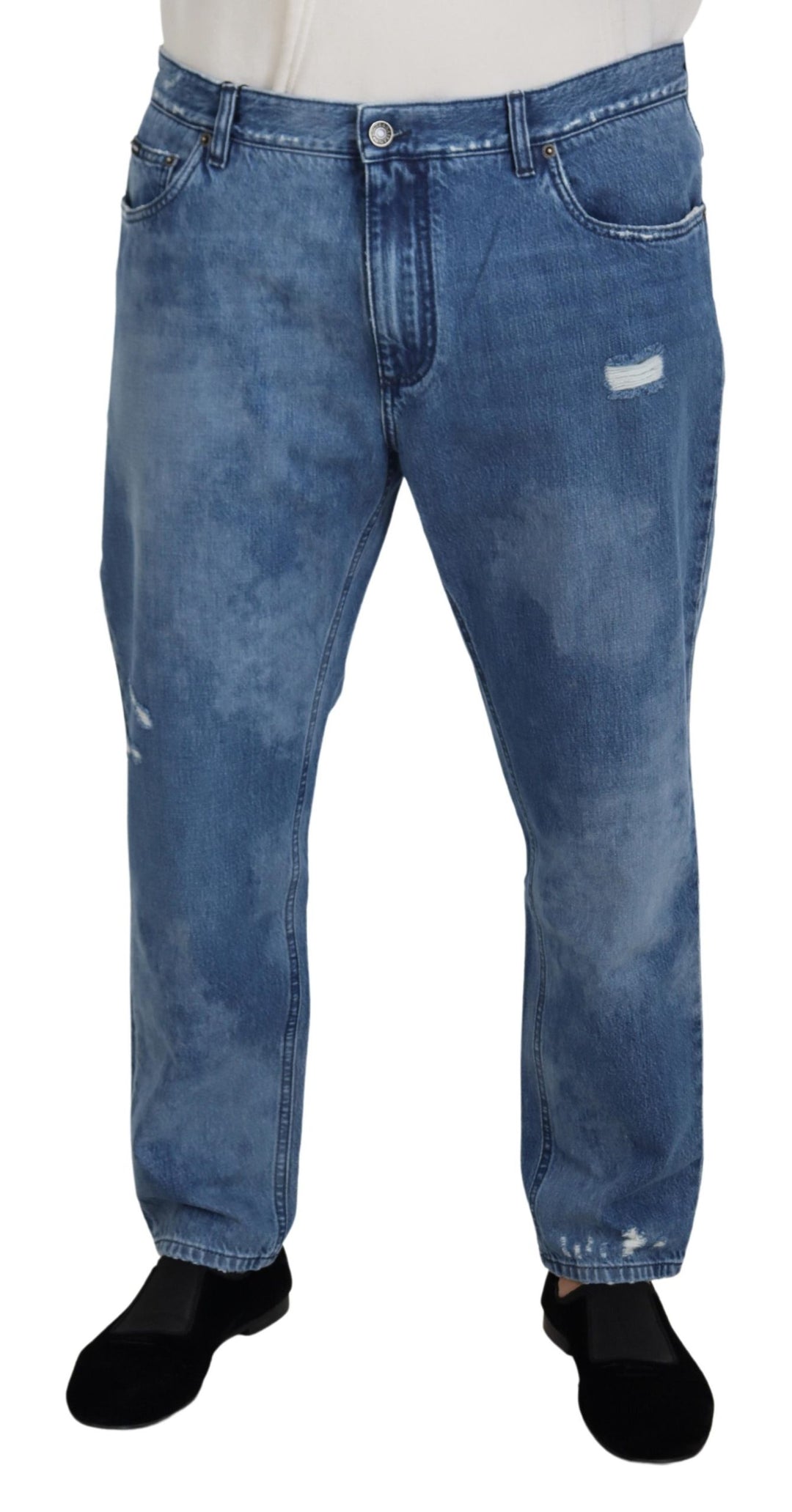 Dolce &amp; Gabbana Sample Sale Dolce &amp; Gabbana Blue Washed Cotton Casual Denim Jeans - | Designer outlet