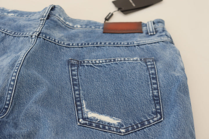 Dolce &amp; Gabbana Sample Sale Dolce &amp; Gabbana Blue Washed Cotton Casual Denim Jeans - | Designer outlet