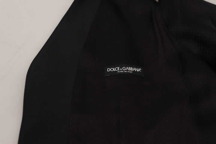 Dolce &amp; Gabbana Sample Sale Dolce &amp; Gabbana Black Wool Stretch Waistcoat Formal Vest - | Designer outlet