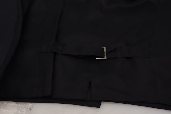 Dolce &amp; Gabbana Sample Sale Dolce &amp; Gabbana Black Wool Stretch Waistcoat Formal Vest - | Designer outlet