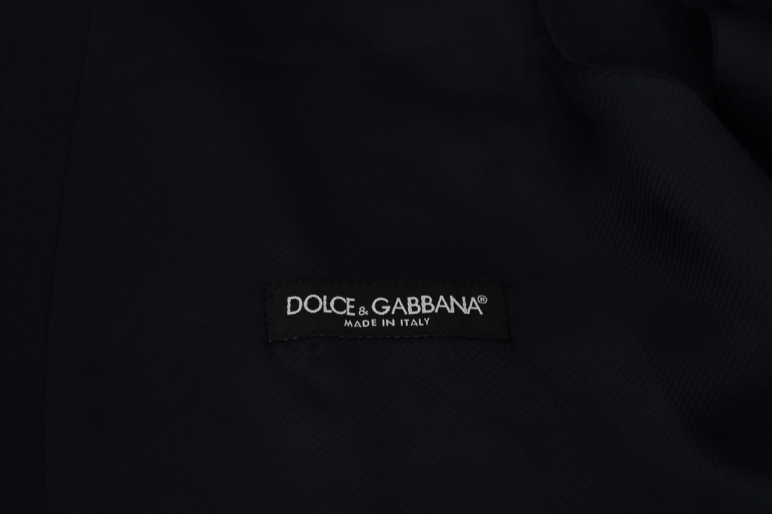 Dolce &amp; Gabbana Sample Sale Dolce &amp; Gabbana Dark Blue Wool Stretch Waistcoat Formal Vest - | Designer outlet