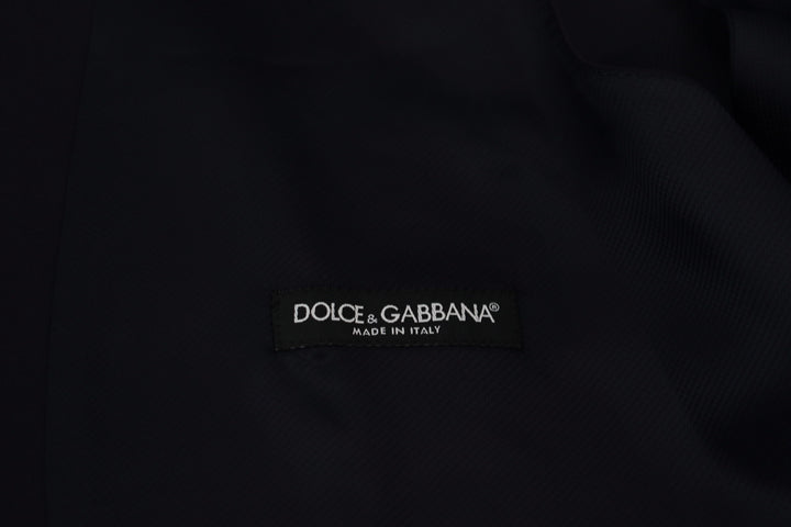 Dolce &amp; Gabbana Sample Sale Dolce &amp; Gabbana Dark Blue Wool Stretch Waistcoat Formal Vest - | Designer outlet