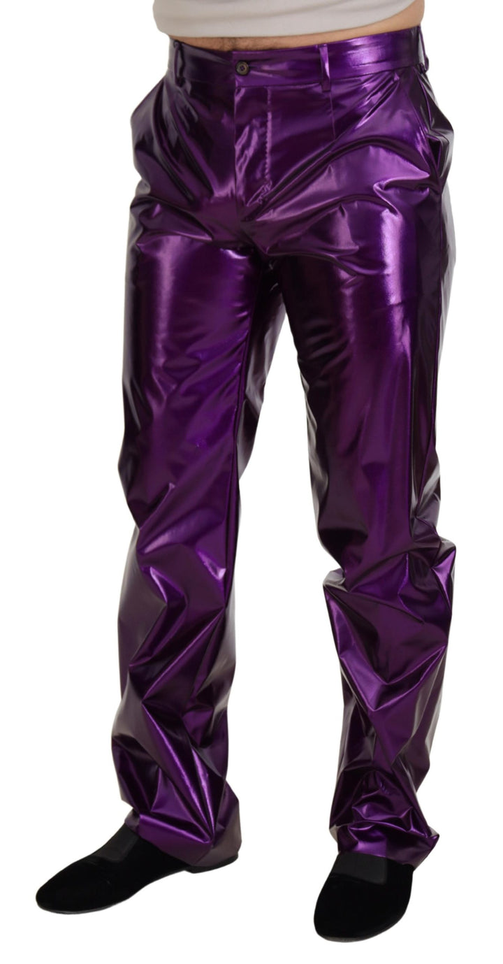 Dolce &amp; Gabbana Sample Sale Dolce &amp; Gabbana Purple Shining Men Casual Pants - | Designer outlet
