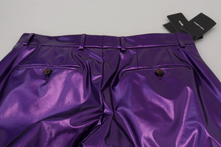 Dolce &amp; Gabbana Sample Sale Dolce &amp; Gabbana Purple Shining Men Casual Pants - | Designer outlet