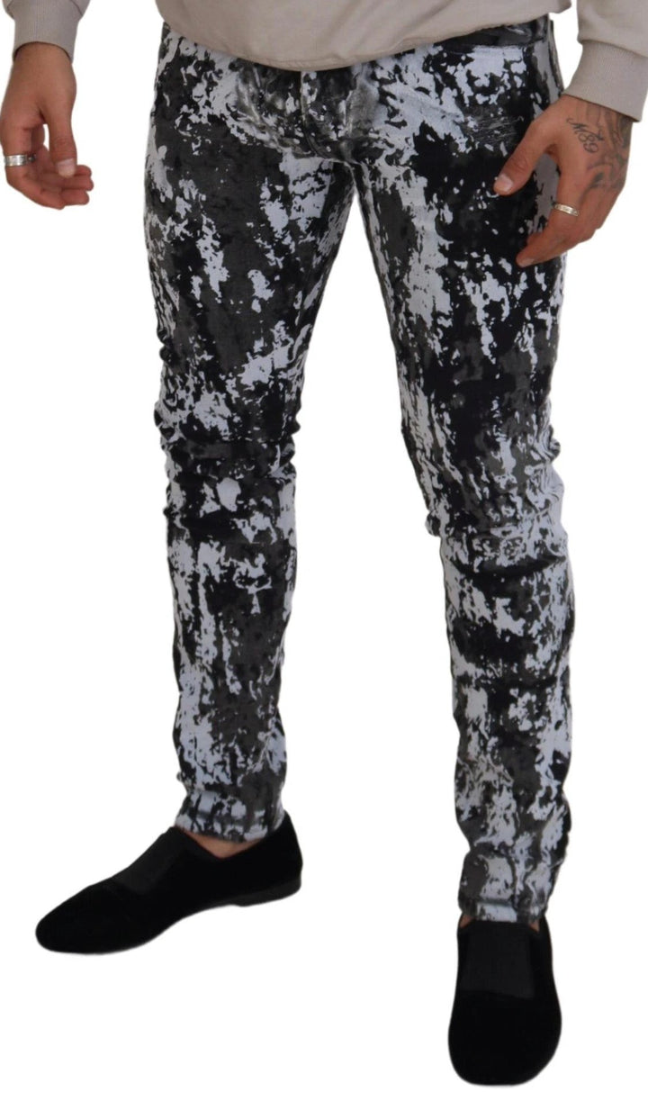 Dolce &amp; Gabbana Multicolor Cotton Tie Dye Skinny Denim Jeans by Dolce &amp; Gabbana outlet now on sale
