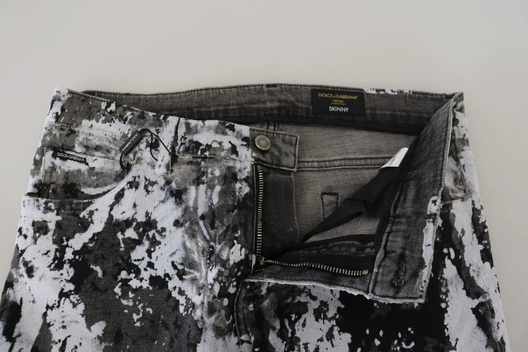 Dolce &amp; Gabbana Multicolor Cotton Tie Dye Skinny Denim Jeans by Dolce &amp; Gabbana outlet now on sale
