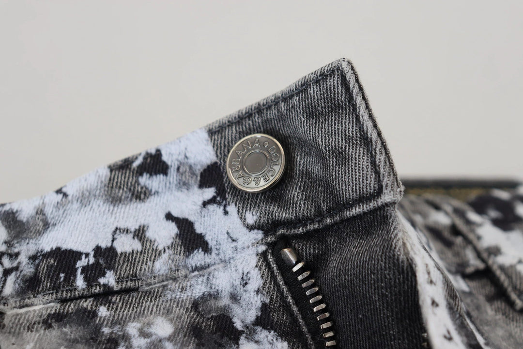 Dolce &amp; Gabbana Multicolor Cotton Tie Dye Skinny Denim Jeans by Dolce &amp; Gabbana outlet now on sale
