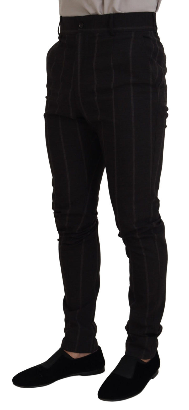 Dolce & Gabbana Black Wool Chino Formal Men Pants by Dolce & Gabbana outlet now on sale