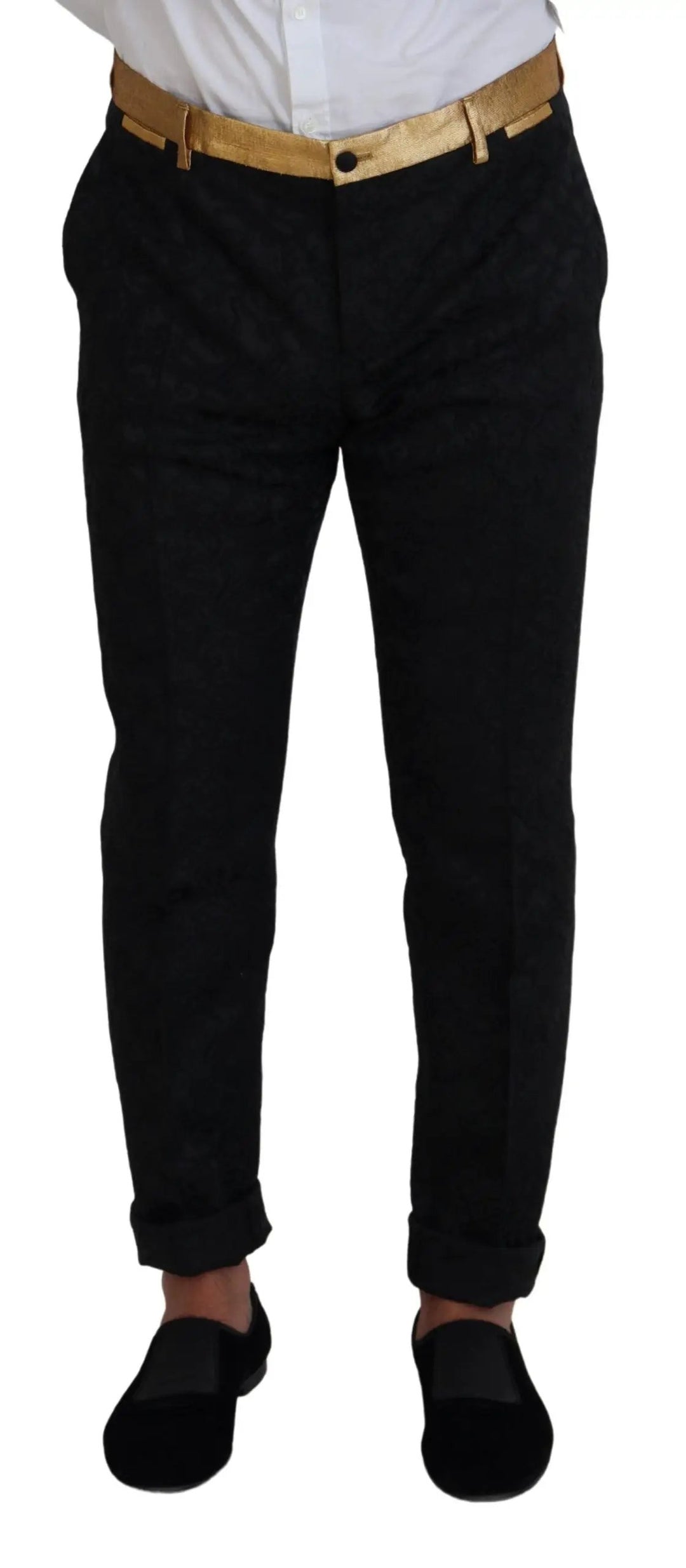 Dolce &amp; Gabbana Sample Sale | Dolce &amp; Gabbana Black Gold Fantasy Tuxedo Slim Fit Suit - | Designer outlet