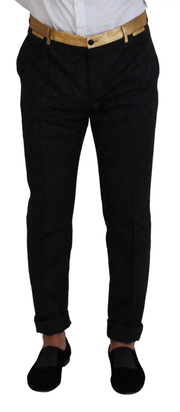Dolce &amp; Gabbana Sample Sale | Dolce &amp; Gabbana Black Gold Fantasy Tuxedo Slim Fit Suit - | Designer outlet