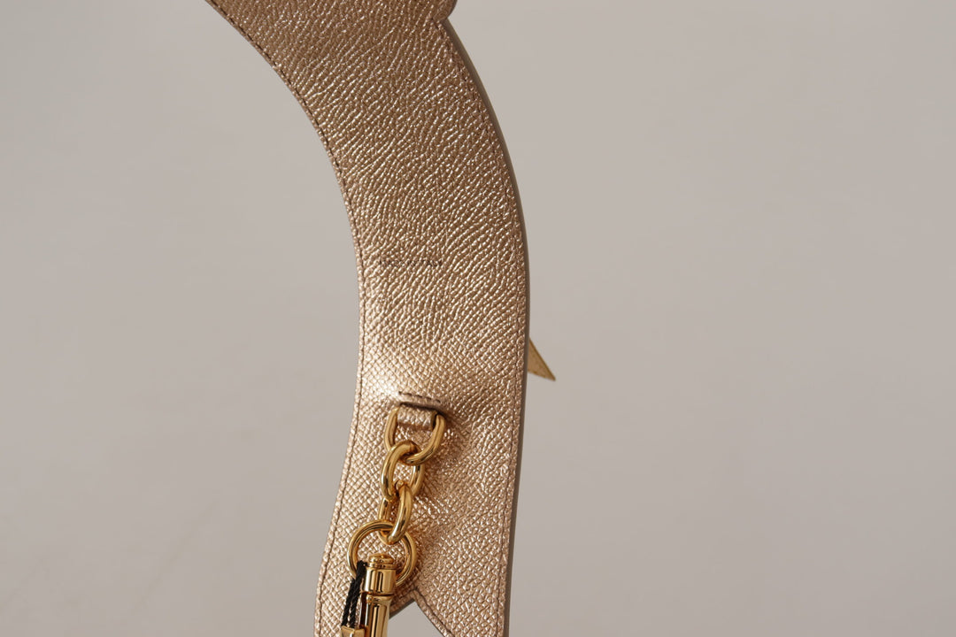 Dolce & Gabbana Elegant Gold Leather Shoulder Strap