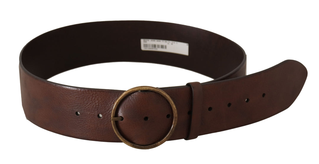 Dolce & Gabbana - Dolce & Gabbana Elegant Leather Belt with Engraved Buckle - BEL8727 - 90 - Ask Me Wear