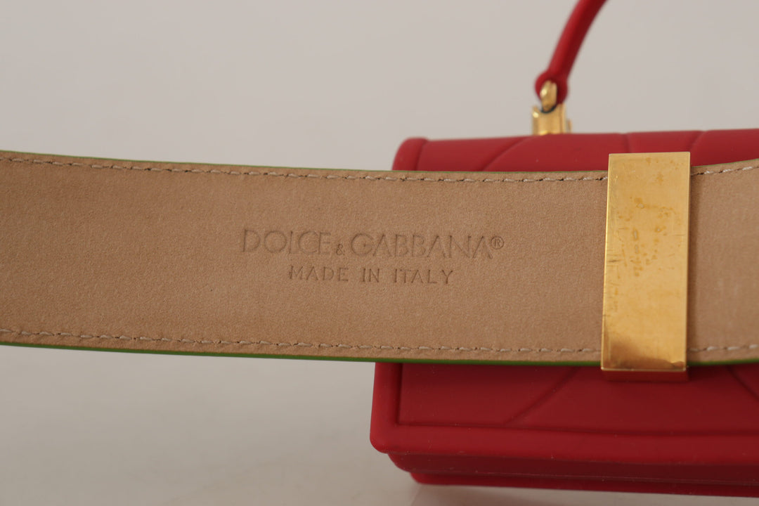 Dolce & Gabbana - Dolce & Gabbana Elegant Leather Belt with Mini Bag Accessory - WMB148 - 70 - Ask Me Wear