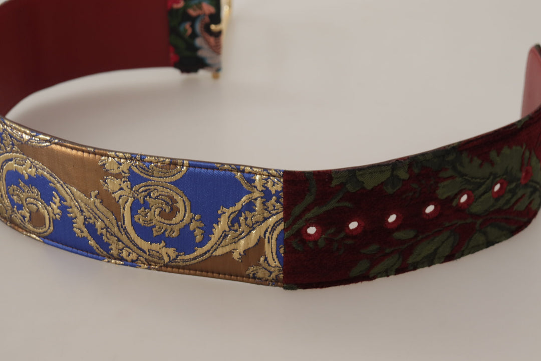 Dolce & Gabbana - Dolce & Gabbana Engraved Logo Multicolor Leather Belt - WMB256 - 70 - Ask Me Wear