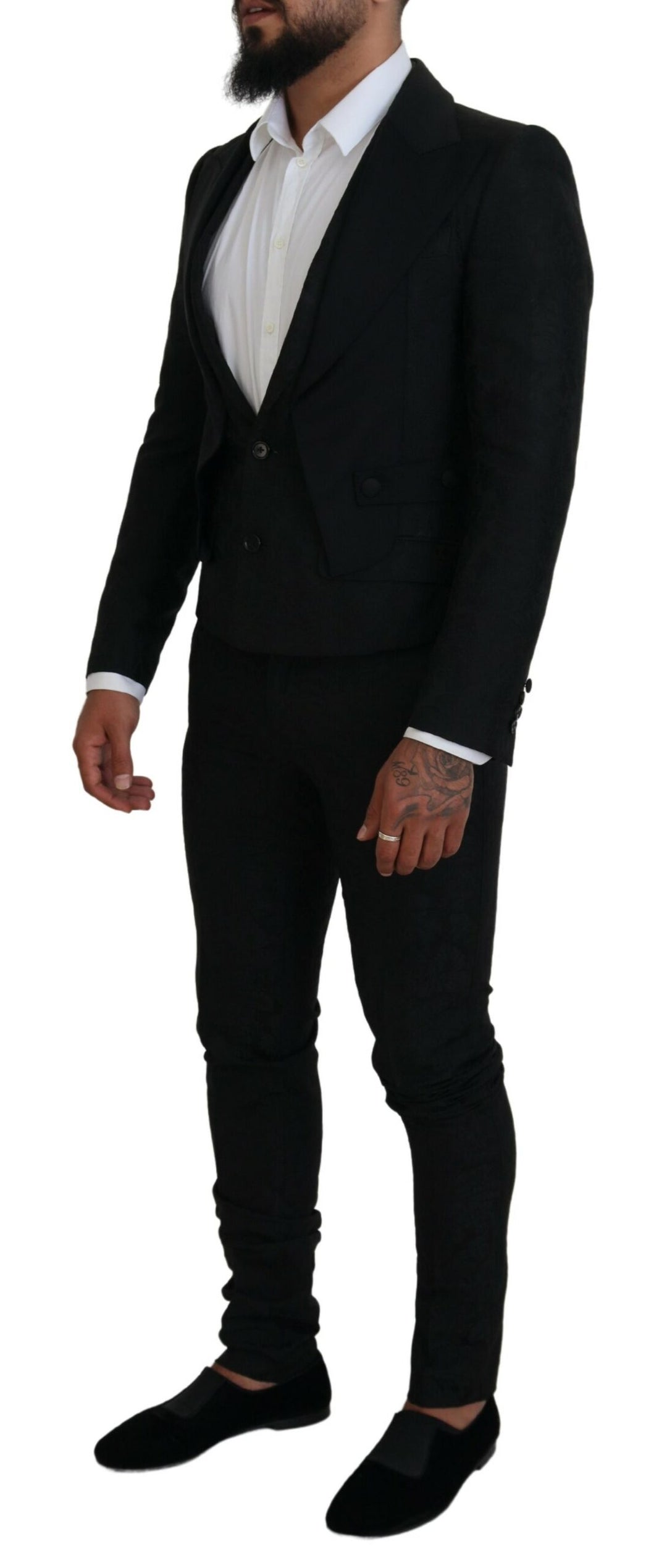 Dolce & Gabbana Elegant Black Martini Suit for the Modern Man