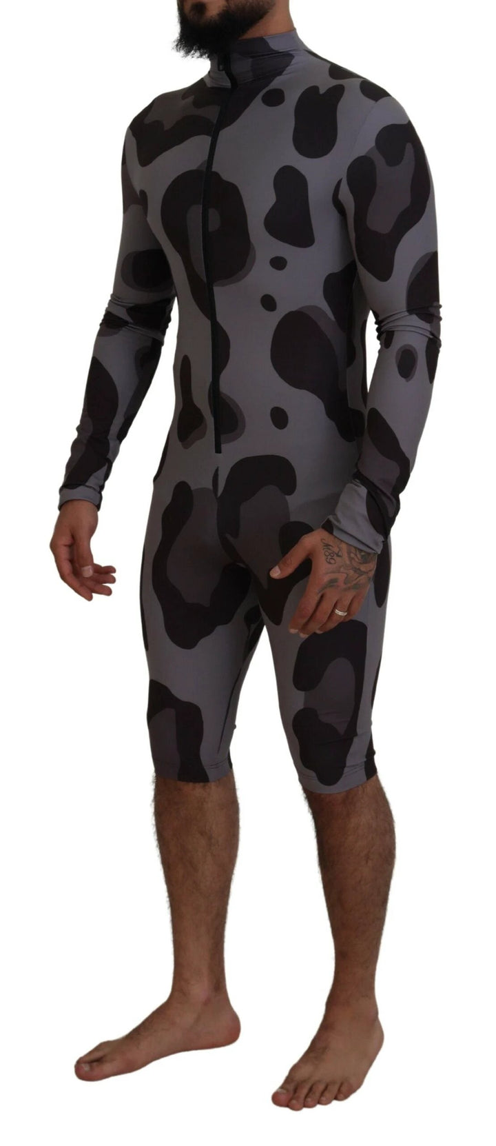 Dolce &amp; Gabbana Gray Patterned Polyester Wetsuit Swimwear by Dolce &amp; Gabbana outlet now on sale