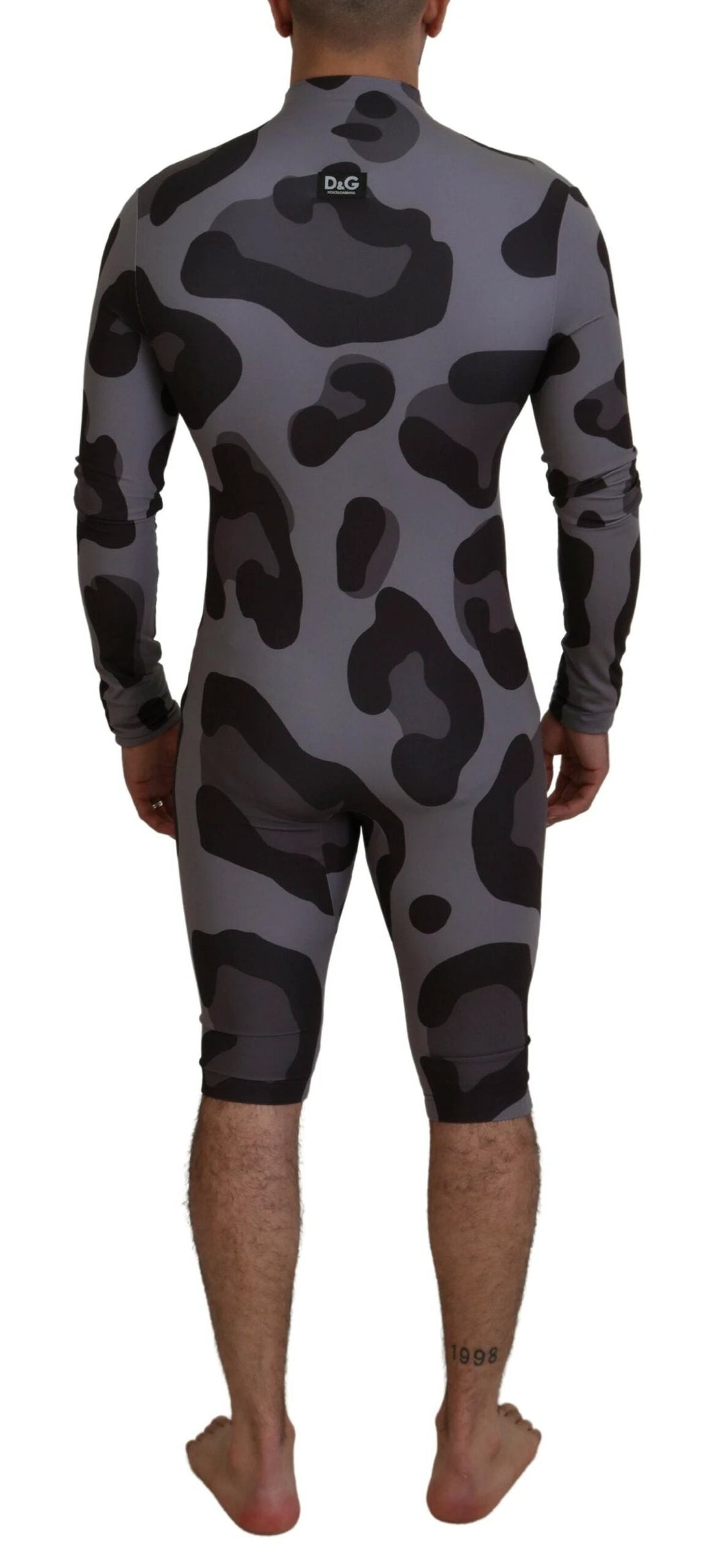 Dolce &amp; Gabbana Gray Patterned Polyester Wetsuit Swimwear by Dolce &amp; Gabbana outlet now on sale