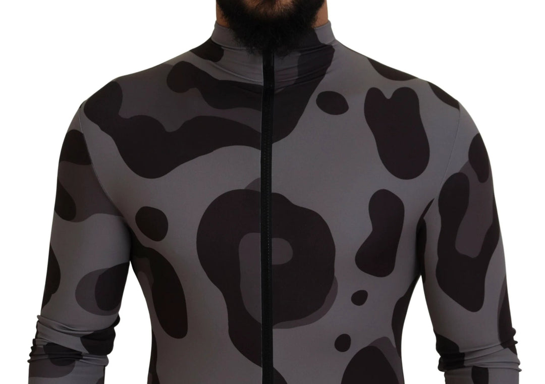 Dolce &amp; Gabbana Gray Patterned Polyester Wetsuit Swimwear by Dolce &amp; Gabbana outlet now on sale
