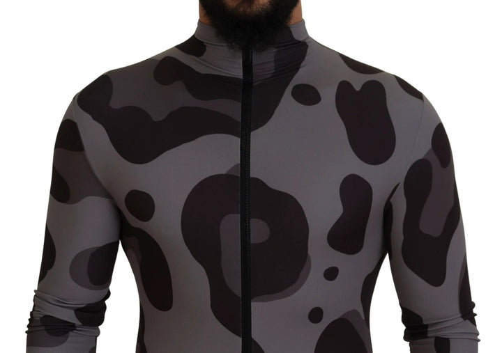 Dolce &amp; Gabbana Gray Patterned Polyester Wetsuit Swimwear by Dolce &amp; Gabbana outlet now on sale