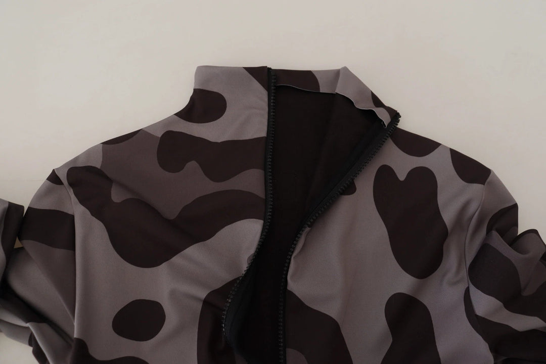 Dolce &amp; Gabbana Gray Patterned Polyester Wetsuit Swimwear by Dolce &amp; Gabbana outlet now on sale