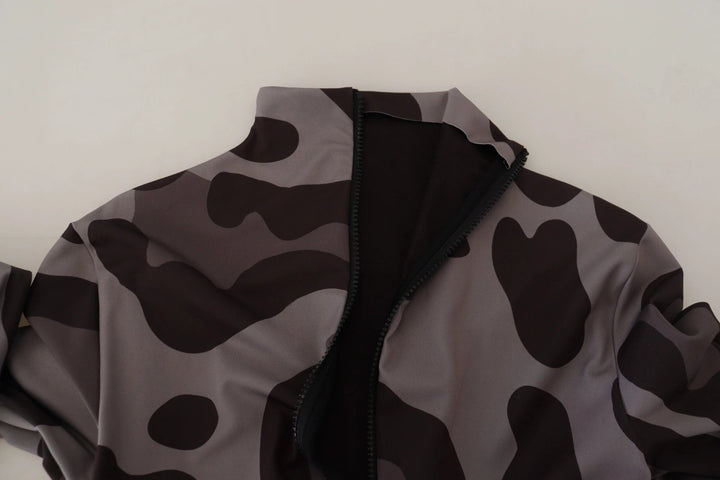 Dolce &amp; Gabbana Gray Patterned Polyester Wetsuit Swimwear by Dolce &amp; Gabbana outlet now on sale