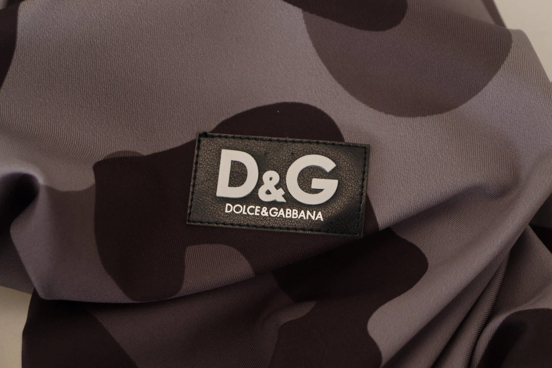 Dolce &amp; Gabbana Gray Patterned Polyester Wetsuit Swimwear by Dolce &amp; Gabbana outlet now on sale