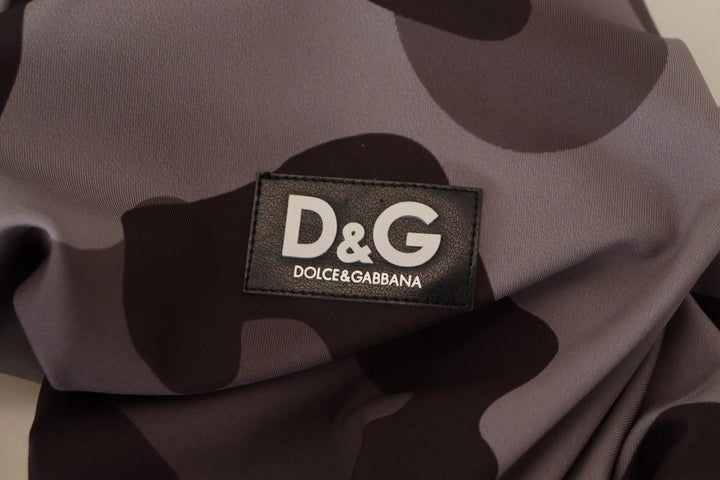 Dolce &amp; Gabbana Gray Patterned Polyester Wetsuit Swimwear by Dolce &amp; Gabbana outlet now on sale