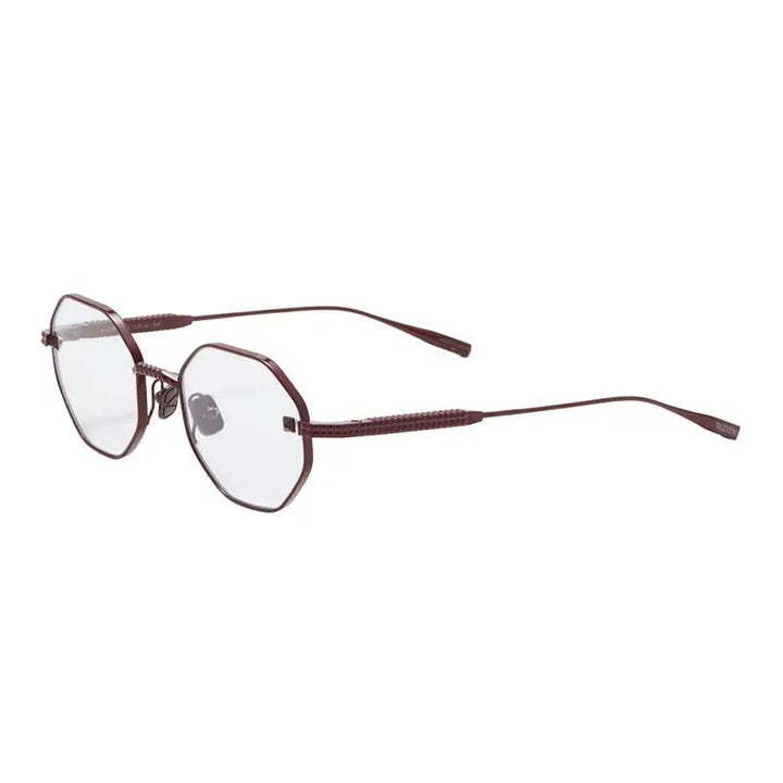 Valentino Eyeglasses Geometric Full Rim, Bordeaux Frame And Clear Demo Lens Lens Vlx-122B