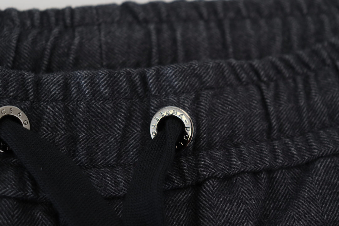 Dolce &amp; Gabbana Sample Sale Dolce &amp; Gabbana Grey Cotton Tapered Cotton Pants - | Designer outlet