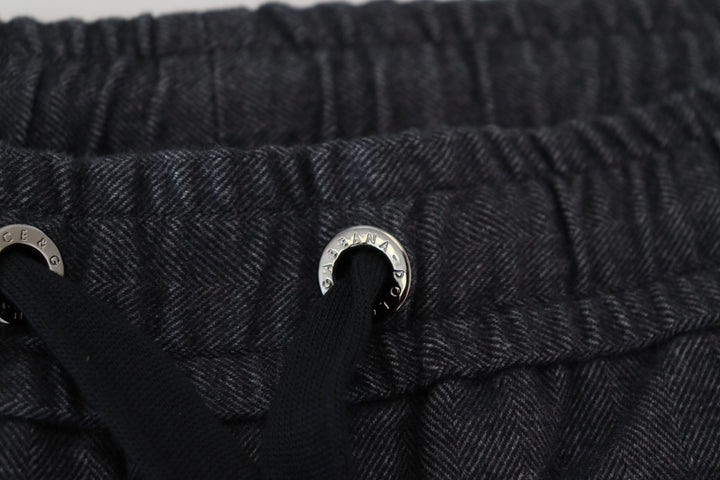 Dolce &amp; Gabbana Sample Sale Dolce &amp; Gabbana Grey Cotton Tapered Cotton Pants - | Designer outlet