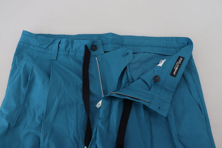 Dolce &amp; Gabbana Sample Sale Dolce &amp; Gabbana Blue Cotton Chinos Trousers Pants - | Designer outlet