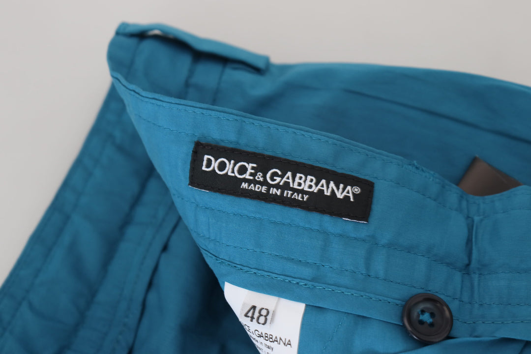 Dolce &amp; Gabbana Sample Sale Dolce &amp; Gabbana Blue Cotton Chinos Trousers Pants - | Designer outlet