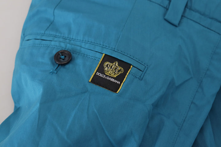 Dolce &amp; Gabbana Sample Sale Dolce &amp; Gabbana Blue Cotton Chinos Trousers Pants - | Designer outlet