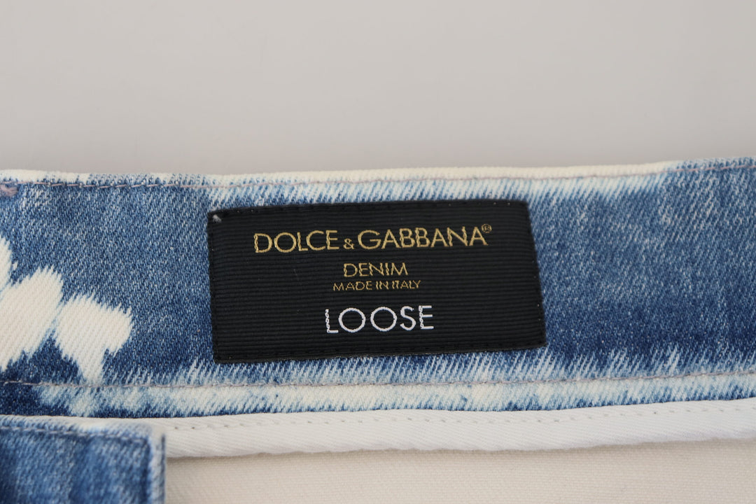 Dolce &amp; Gabbana Sample Sale Dolce &amp; Gabbana Blue Ceasar Denim Cotton Loose Fit Jeans - | Designer outlet