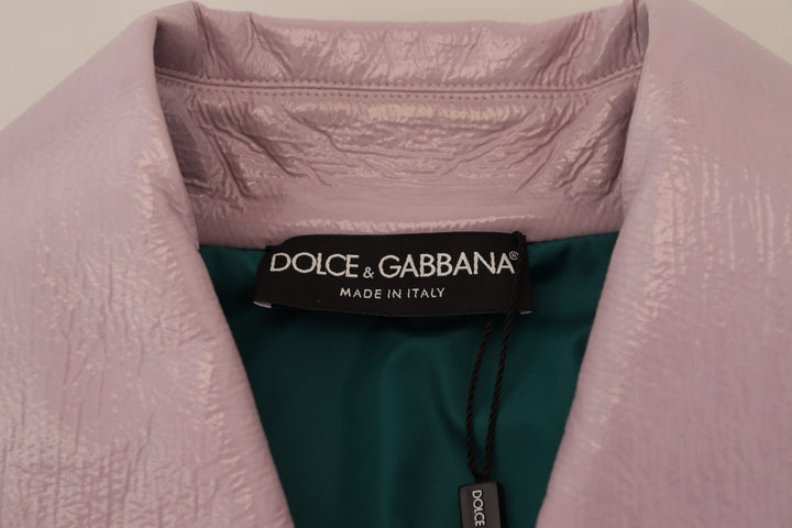 Dolce & Gabbana - Dolce & Gabbana Chic Purple Cropped Jacket - A Style Statement - JKT3577 - 40 - Ask Me Wear