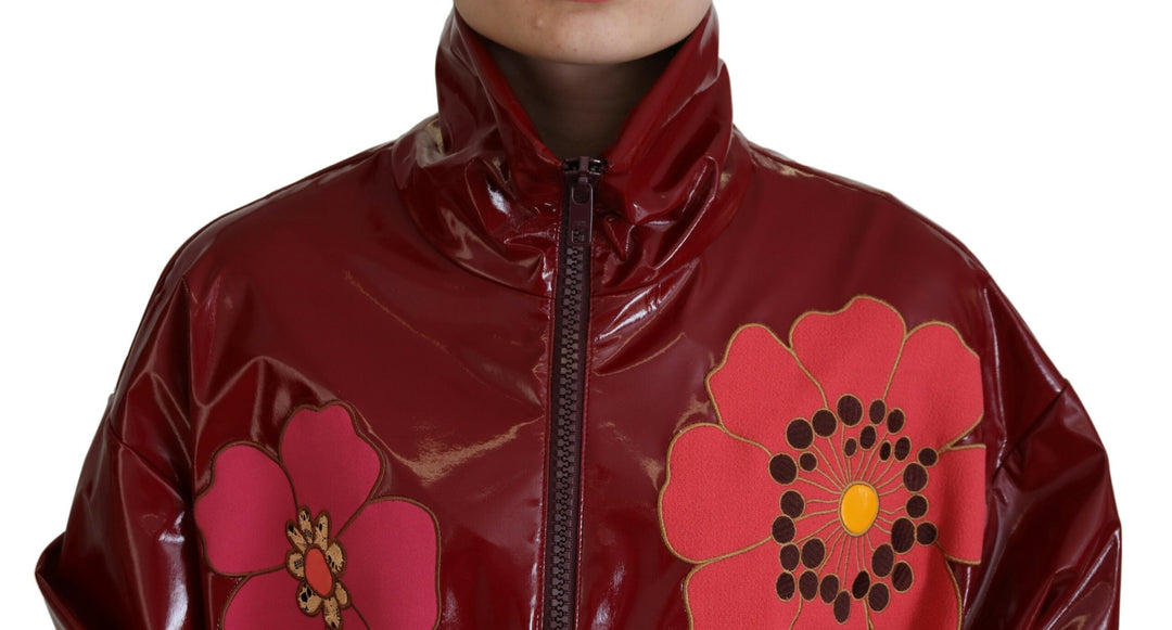 Dolce & Gabbana - Dolce & Gabbana Maroon Floral Luxe Jacket - JKT3578 - 40 - Ask Me Wear