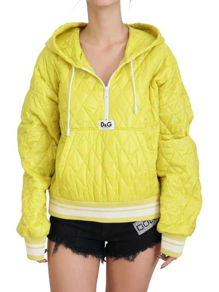 Dolce & Gabbana - Dolce & Gabbana Elegant Yellow Hooded Jacket - TSH83715 - 40 - Ask Me Wear