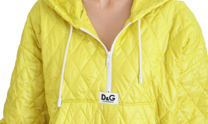 Dolce & Gabbana - Dolce & Gabbana Elegant Yellow Hooded Jacket - TSH83715 - 40 - Ask Me Wear