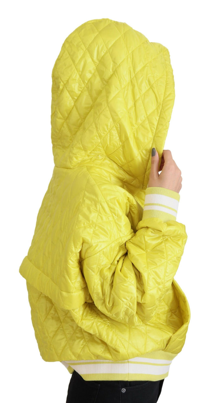 Dolce & Gabbana - Dolce & Gabbana Elegant Yellow Hooded Jacket - TSH83715 - 40 - Ask Me Wear