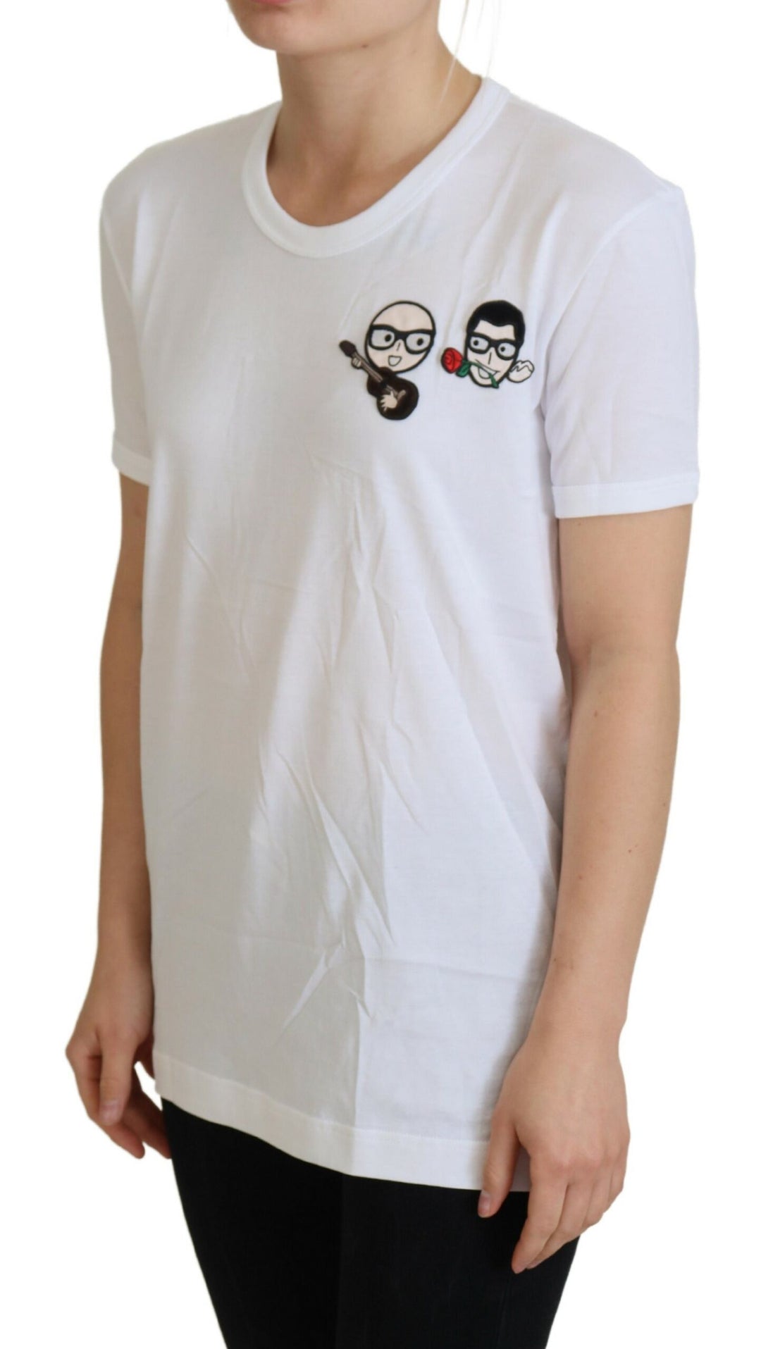 Dolce & Gabbana Elegant White Crewneck Cotton T-Shirt