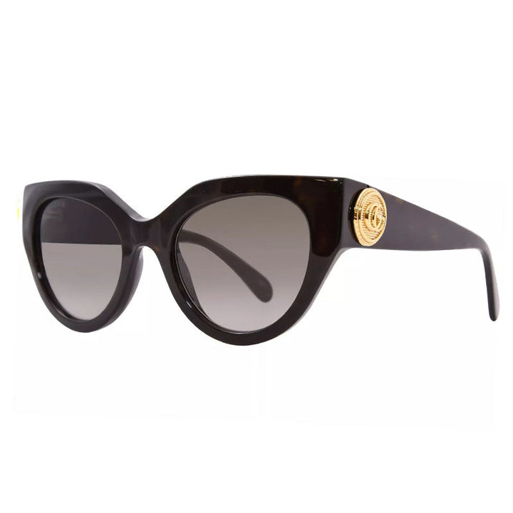 Gucci Sunglasses Cat Eye Full Rim, Havana Frame and Brown Gradient Lens GG1408S003