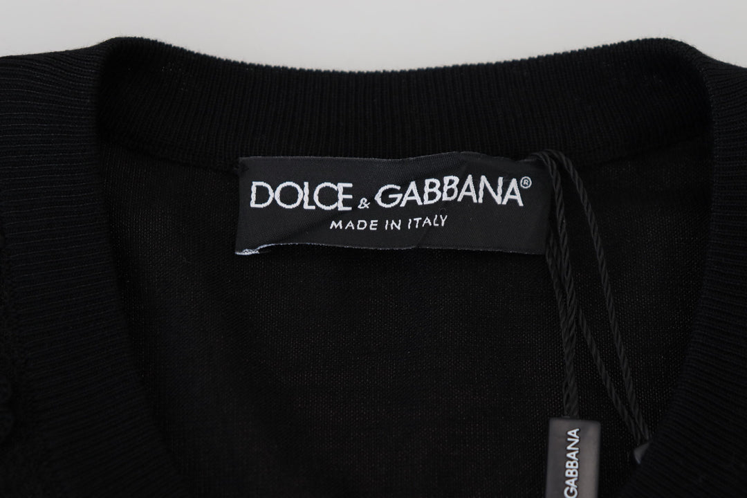 Dolce &amp; Gabbana Black Floral Lace Button Cardigan Sweater by Dolce &amp; Gabbana outlet now on sale