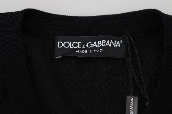 Dolce &amp; Gabbana Black Floral Lace Button Cardigan Sweater by Dolce &amp; Gabbana outlet now on sale