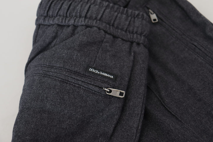 Dolce &amp; Gabbana Gray Cotton Jogger Men Pants by Dolce &amp; Gabbana outlet now on sale